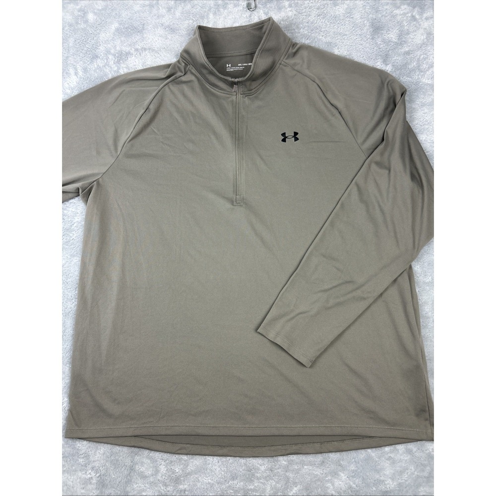Under Armour Tech 2.0 Pullover Mens 3XL Green Half Zip Athletic Jersey